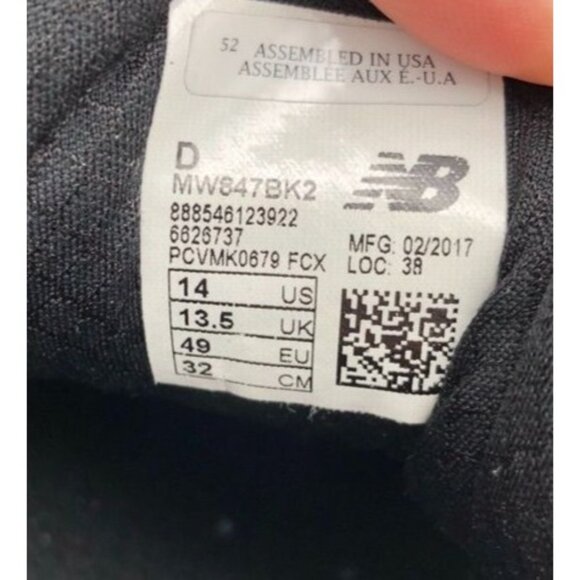New Balance 847v2 Men's Walking Shoes Black Athletic Lace Up MW847BK2 Mens 14 - Picture 7 of 7